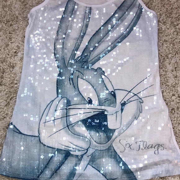 Sequined Bugs Bunny Tank Top - Picture 2 of 6